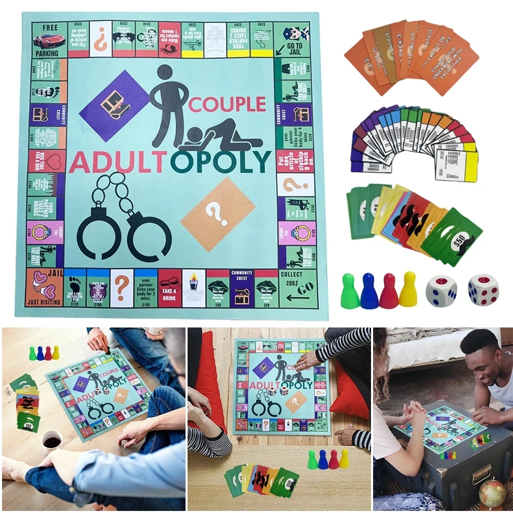 Novo jogo de tabuleiro de casal para adultos – Atividade noturna de data romântica, 18 + jogo de estratégia com 50 cartas de desafio para 2 jogadores