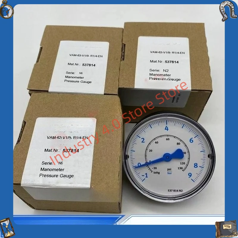 

Двухшкальный вакуумный манометр VAM-63-V1/9-R1/4-EN 537814 Новый оригинал