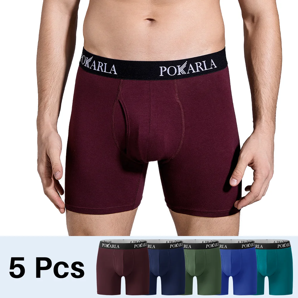 

5PCS/Lot Men's Underwear Boxers Cotton Underpants Male Sexy Panties Breathable Comfortable Man Boxer Shorts U Convex Lingerie