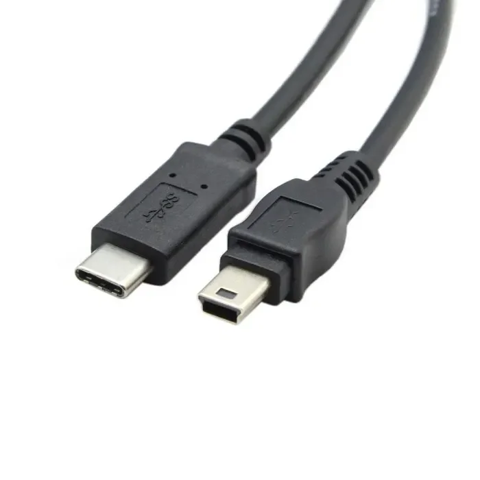 USB-C USB 3.1 Type C Male to Mini USB 2.0 สายเคเบิลข้อมูลชาย 1 ม