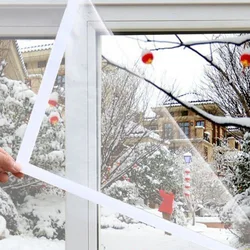 Window Insulation Film Winter Indoor Windproof Warm Self-Adhesive for Energy Saving Crystal Clear Soft Glass Shrink Heat Film