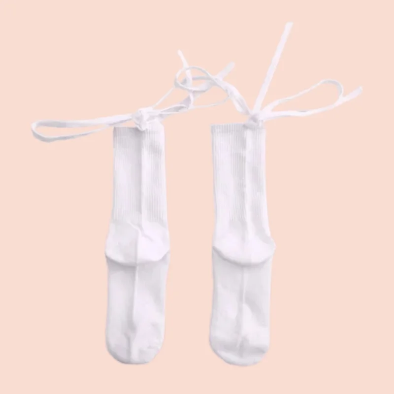 

3/6 Pairs Strap Socks Cross Calf Socks JK Socks Women's Mid-tube Girls Soft Summer College Style 2024 New Fashion Women's Socks