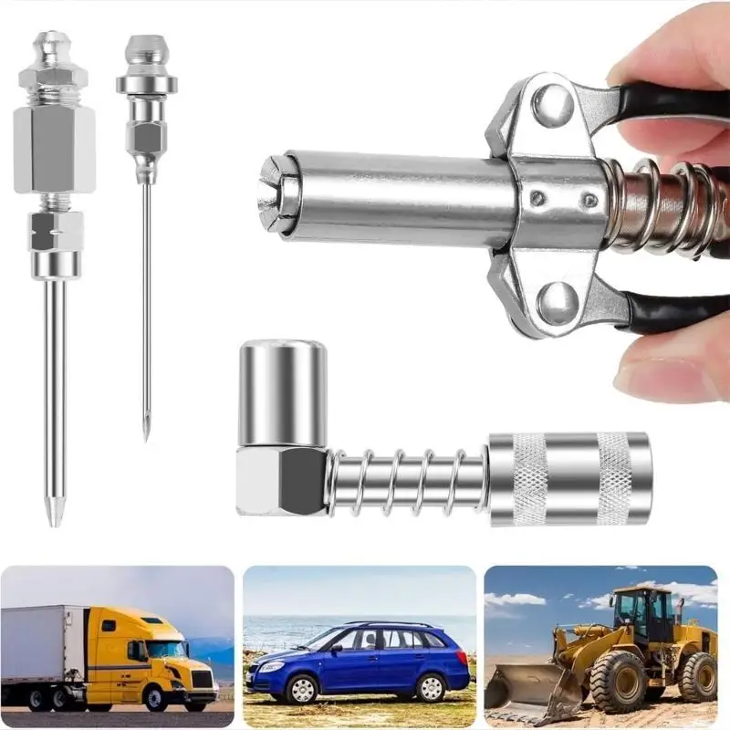 

31BC Heavy Duty Grease Coupler Set with 90 Degree Needle Nozzle and Injection Needle for Efficient Lubrication Equipment Care