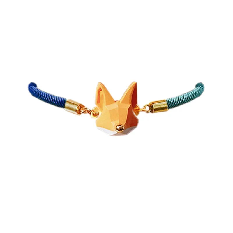 Niche Three-dimensional Temperament Small Fox Personality Interesting Bracelet Woven Rope Design Lovely Small Animal Accessorie