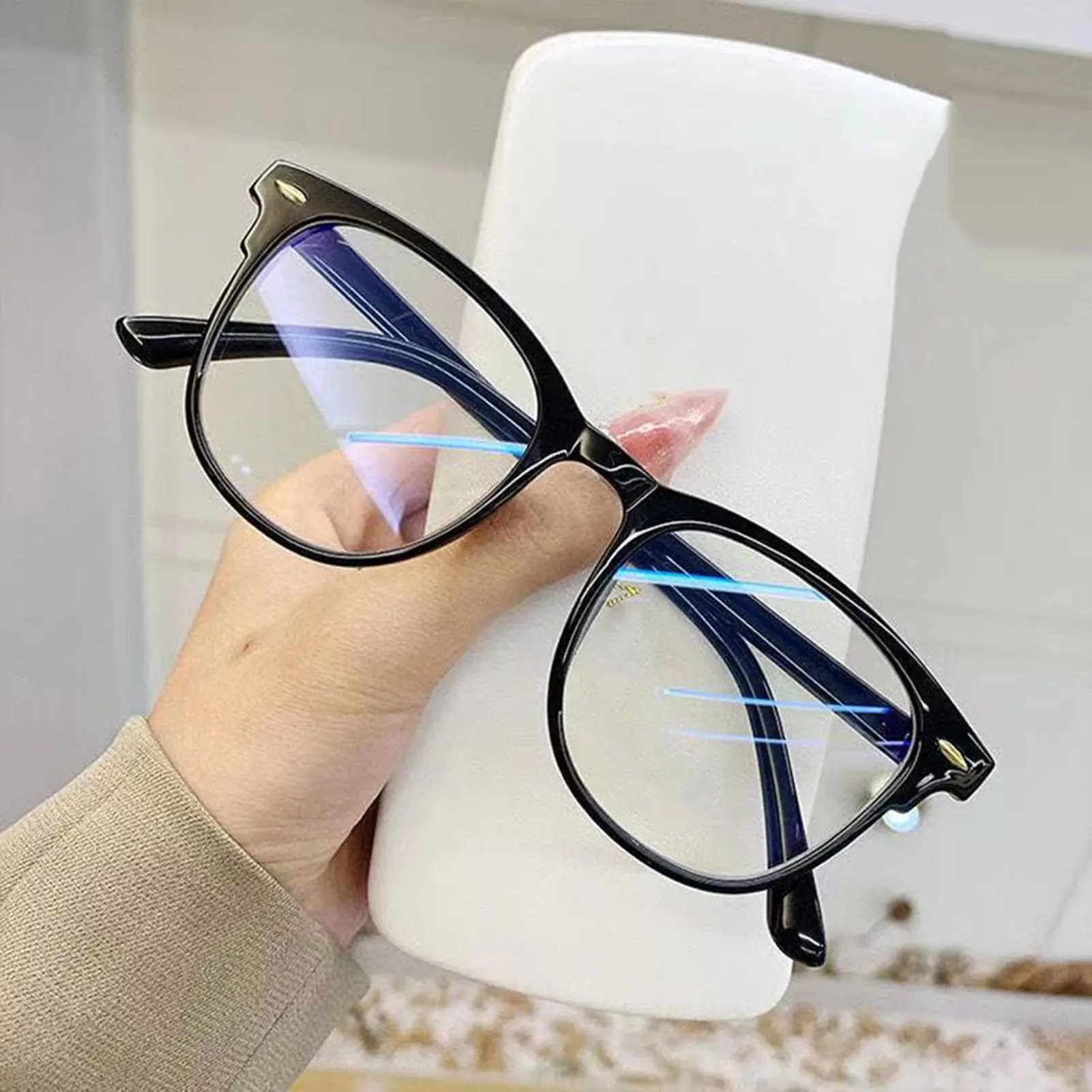 Computer Glasses for Women Men Fashion Women\'s Anti Blue Light Glasses Simple Style High Clarity Eye Protection Eyewear
