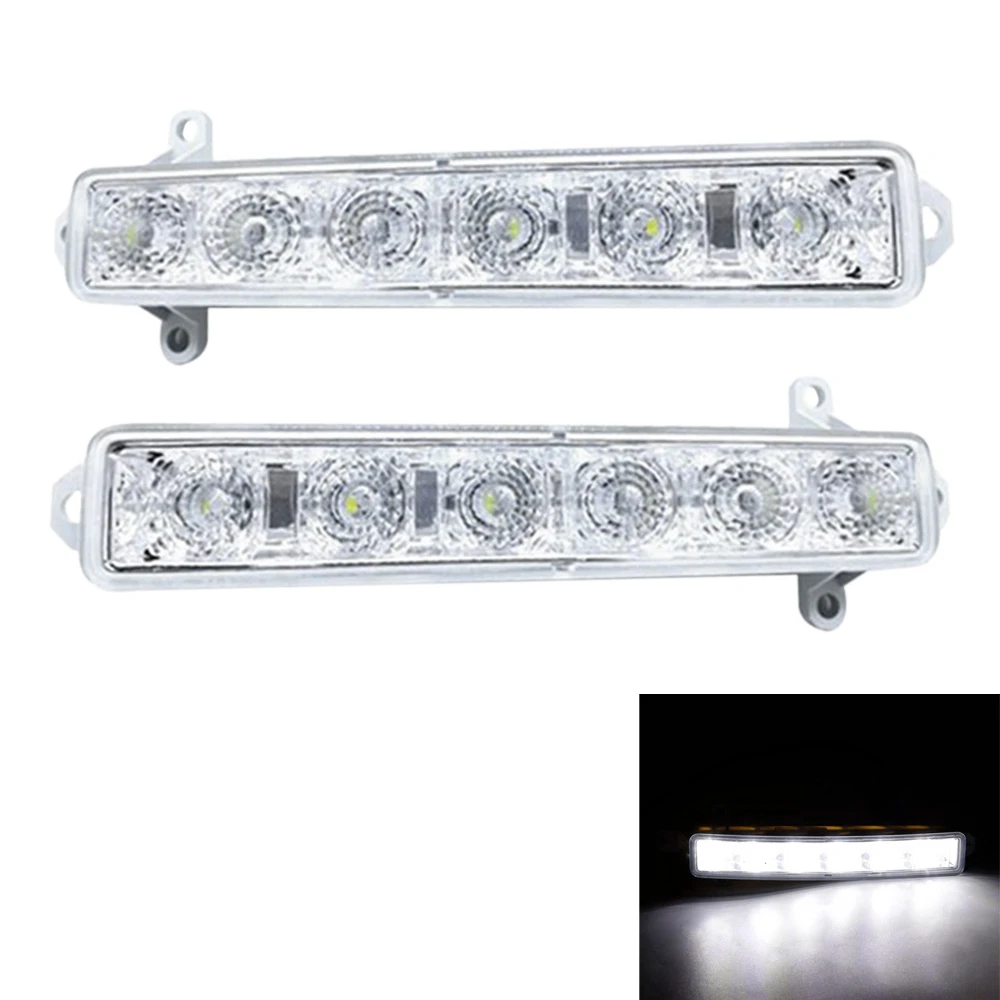 

Top!-Car L+R LED DRL Fog Light For Citroen C1 06-17 Citroen C3 15-19 Auto Driving Lamp Daytime Running Light Bumper Lamp
