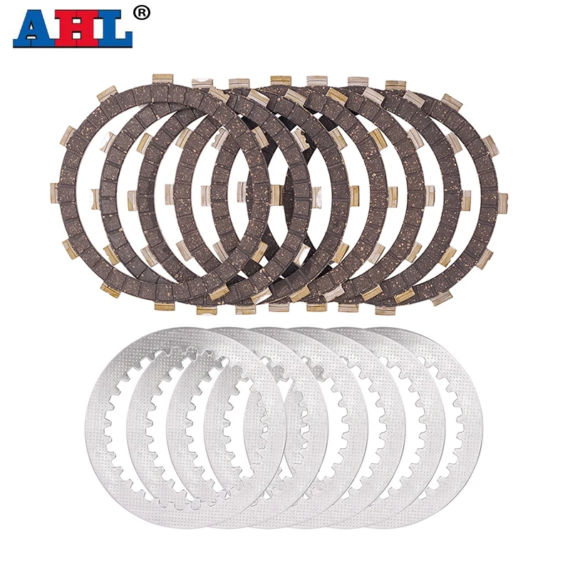 AHL Motorcycle Clutch Friction Plates & Steel Plate Kit For YAMAHA XVS650 XVS 650 Drag Star 1997-2002 22U-16321-00-00