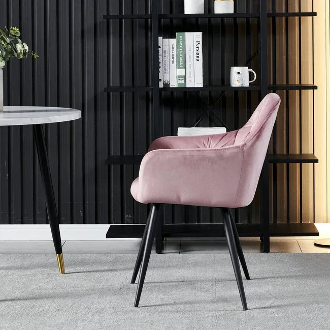 

mModern Hotel Living Room Luxury Dinning Room Chair Nordic Velvet Dining Chair With Metal Leg Furniture Living Room Chairs l