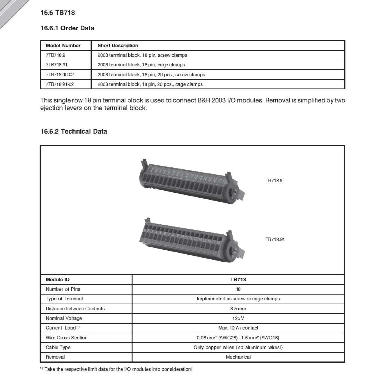 7TB718.91 B&R Series 2003 Terminal block, brand-new, original packaging