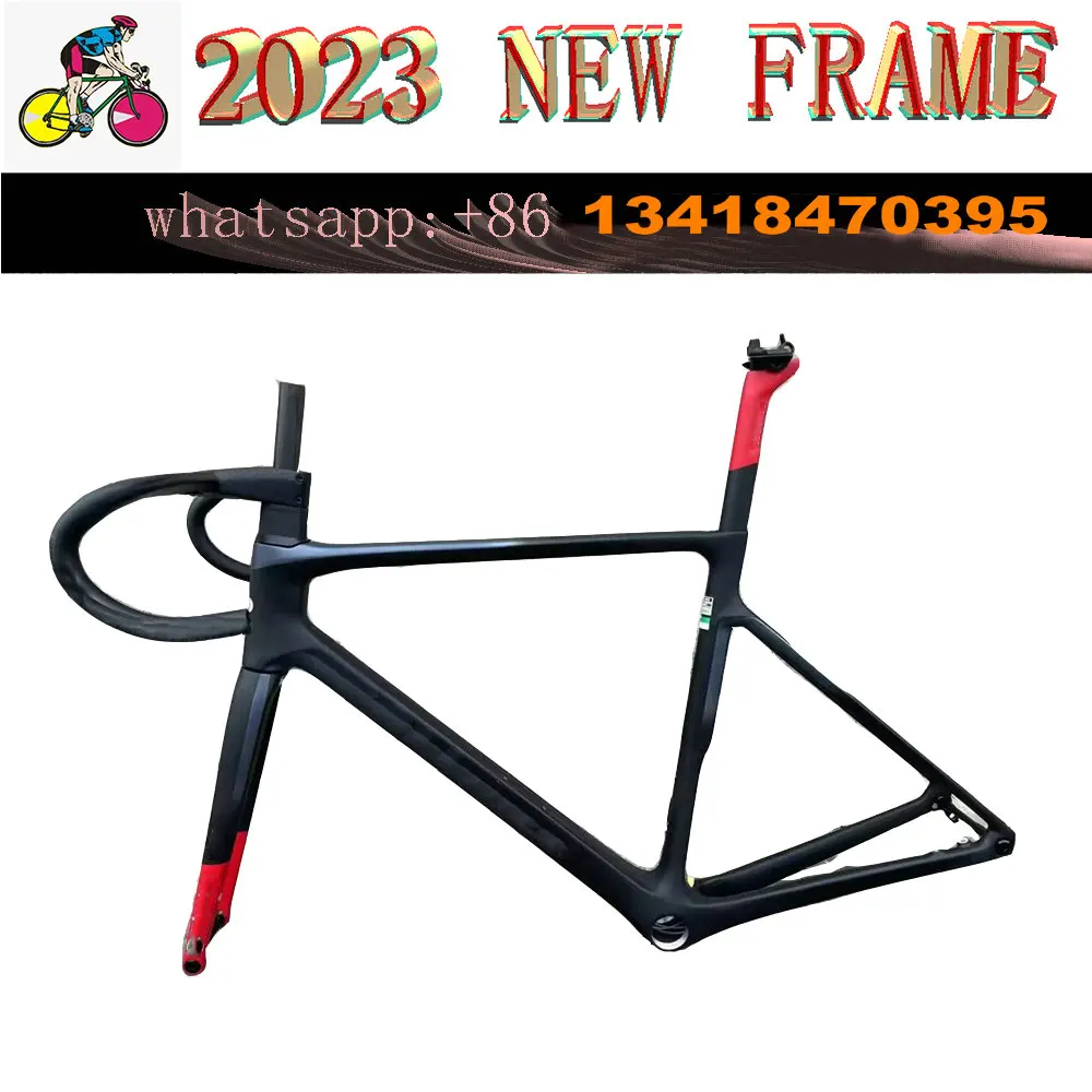 

Newest V4rs road bike carbon frameset ud T1000 bicycle carbon frame disc brakes V4RS bike frame handlebar