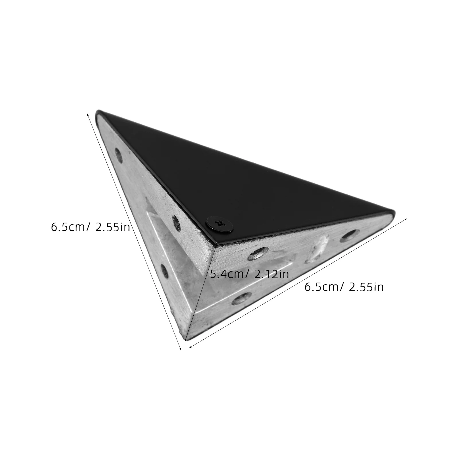 2 قطعة قوس جدار المثلث 65X65X54 مللي متر الثقيلة رف معدني دعم للأرفف الخشبية المغلفة دعامات زاوية العائمة