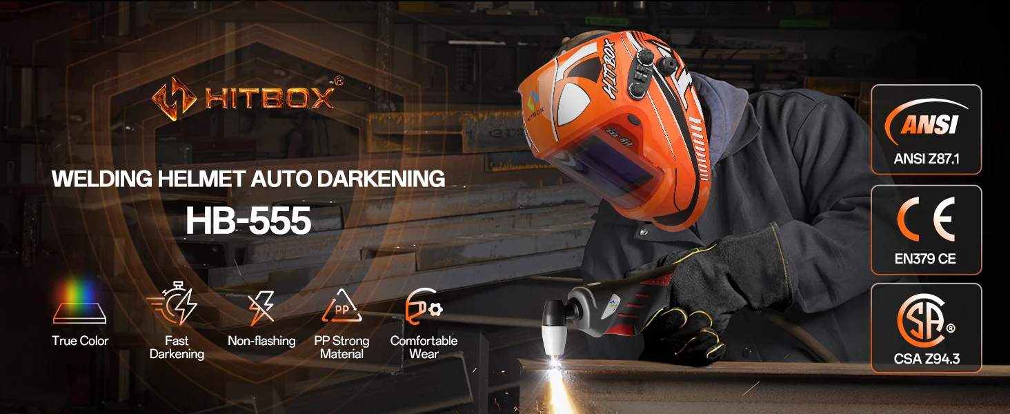 Auto darkening welding helmet
