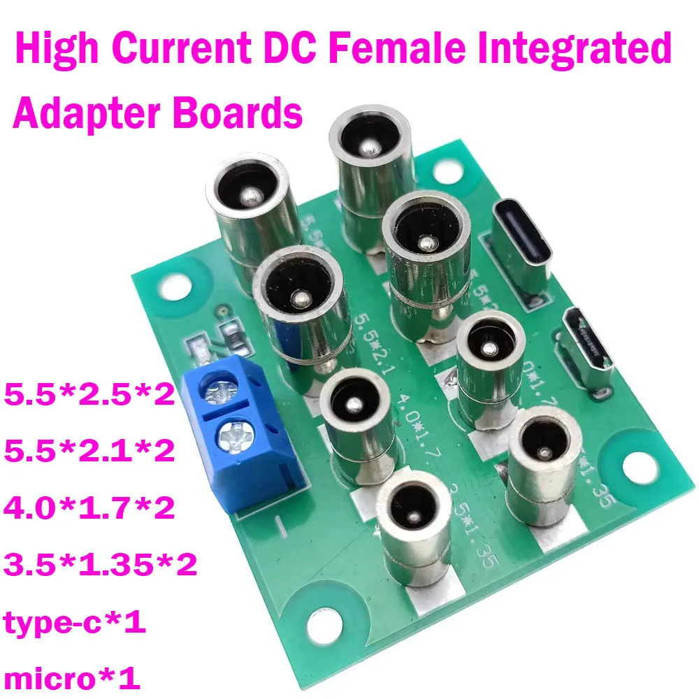 

5.5x2.1mm DC jack socket connectors integrated board distribution hubs TYPE-C high current MICRO 5521 for DC Base test board