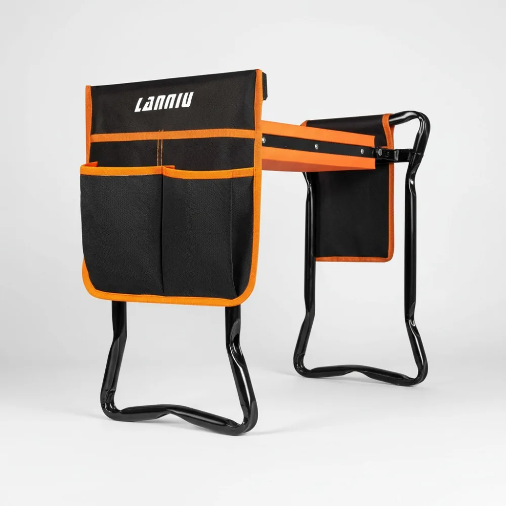 

Foldable Garden Kneeler Seat, Heavy Duty Stool with Tool Pockets, Comfortable Gardening Chair for Women Seniors