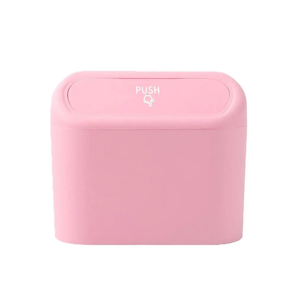 Portable Hanging Car Trash Bin Waterproof Lid Vehicle Dust Case Leak Resistant Durable Car Wastebasket Office