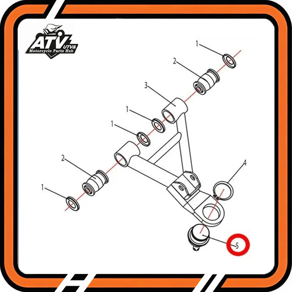 

Шаровой шарнир в сборе для PM800 ODES 800 Kazuma Jaguar 500K J500 500GT 13601190011 C500-2901110 LU016479 LN001291