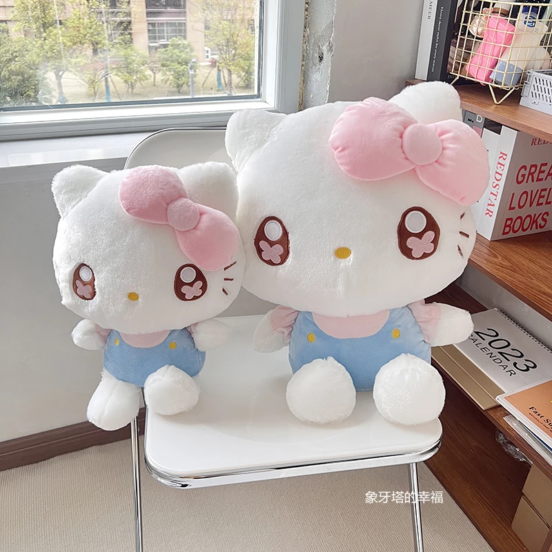 35/45cm Sanrio Sweet Hello Kitty Plush Toy Lovely Fluffy Stuffed Cartoon Anime Kawaii Hug Plushies Soft Doll For Girl Xmas Gifts