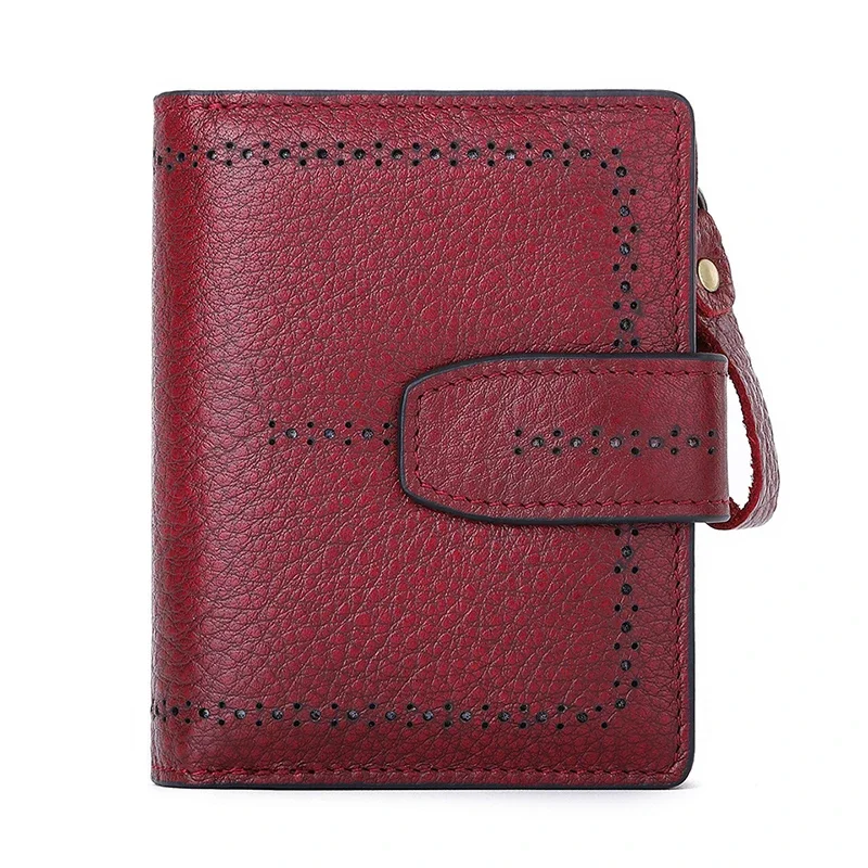 

Роскошный RFID-кошелек из натуральной кожи для женщин, винтажный кошелек с карманом на молнии, высококачественная сумка для денег, женские кошельки, кошелек