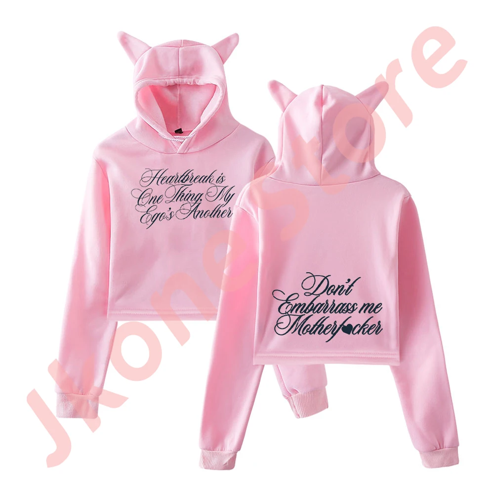 

Sabrina Carpenter Don't Embarrass Me Merch Pullover Female Cat Ears Hoodie Long Sleeve Top Women's Clothes