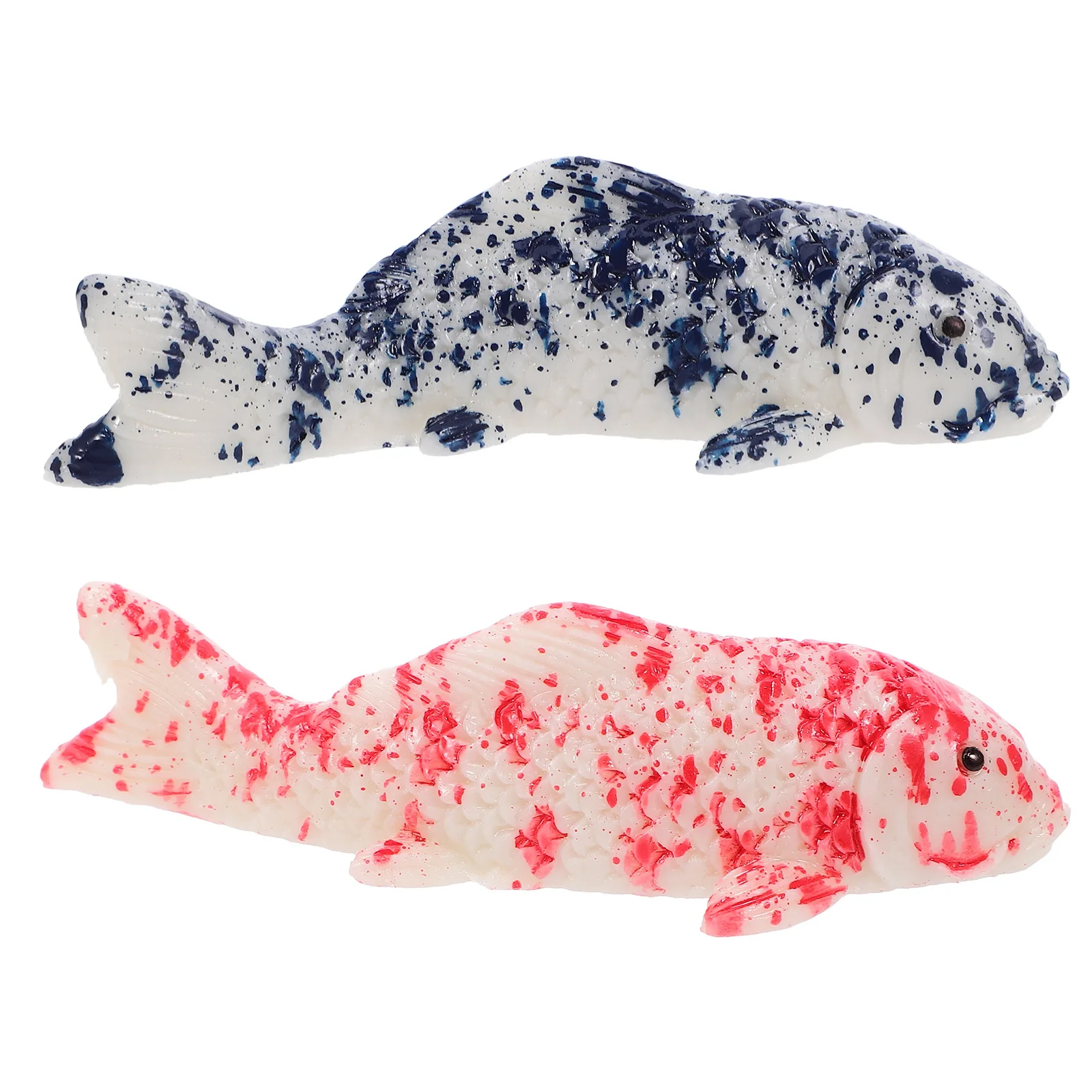 

2pcs Realistic Simulation Fish Models Mini Resin Aquarium Decor Artificial Koi Ornament For Fish Tank Pond Desktop Marine Animal