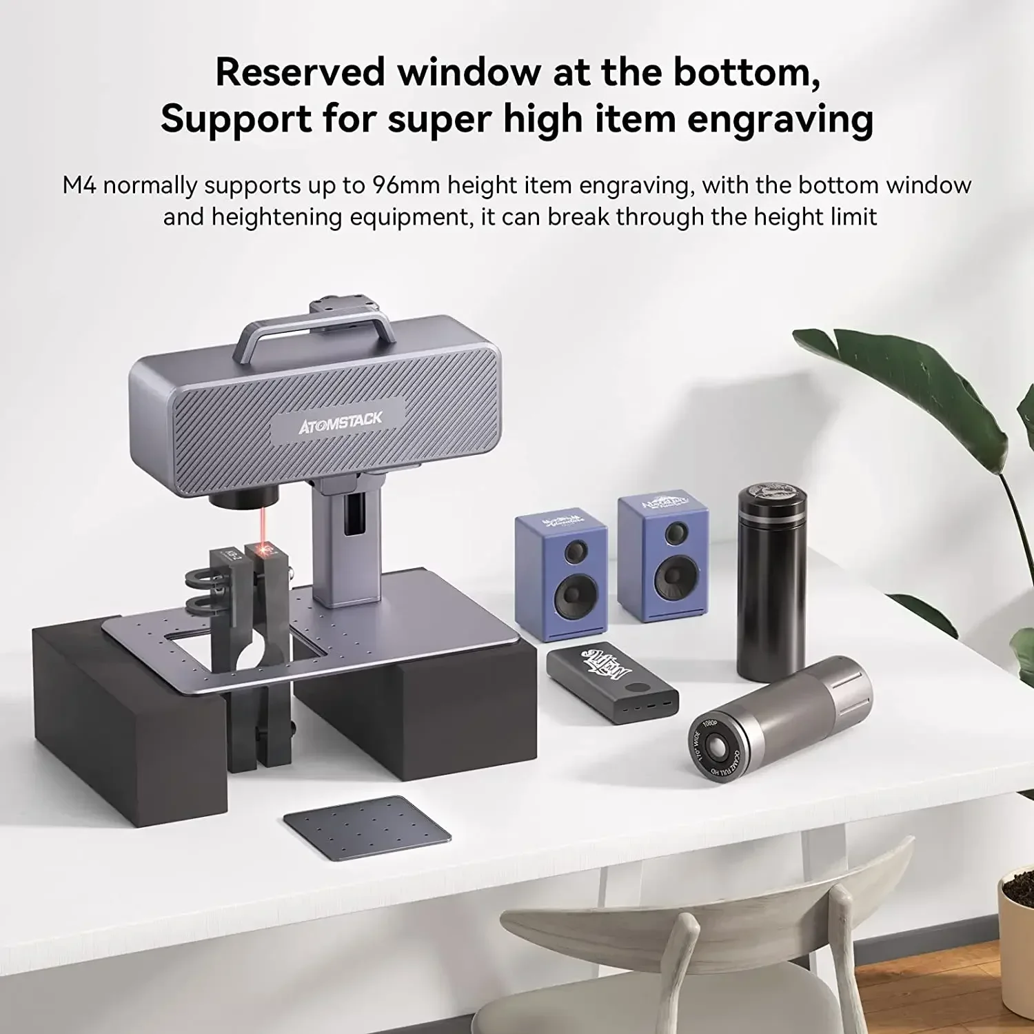 M4 Laser Engraving Two in One Handheld Desktop 720000mm/min Fiber Optic Marking Machine