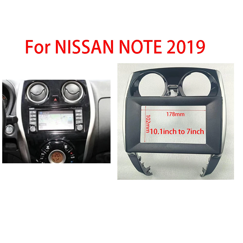 7/9/10.1inch Car Radio Fascias Android GPS MP5 Stereo Player 2 Din Head Unit Panel Dash Frame For NISSAN NOTE 2019