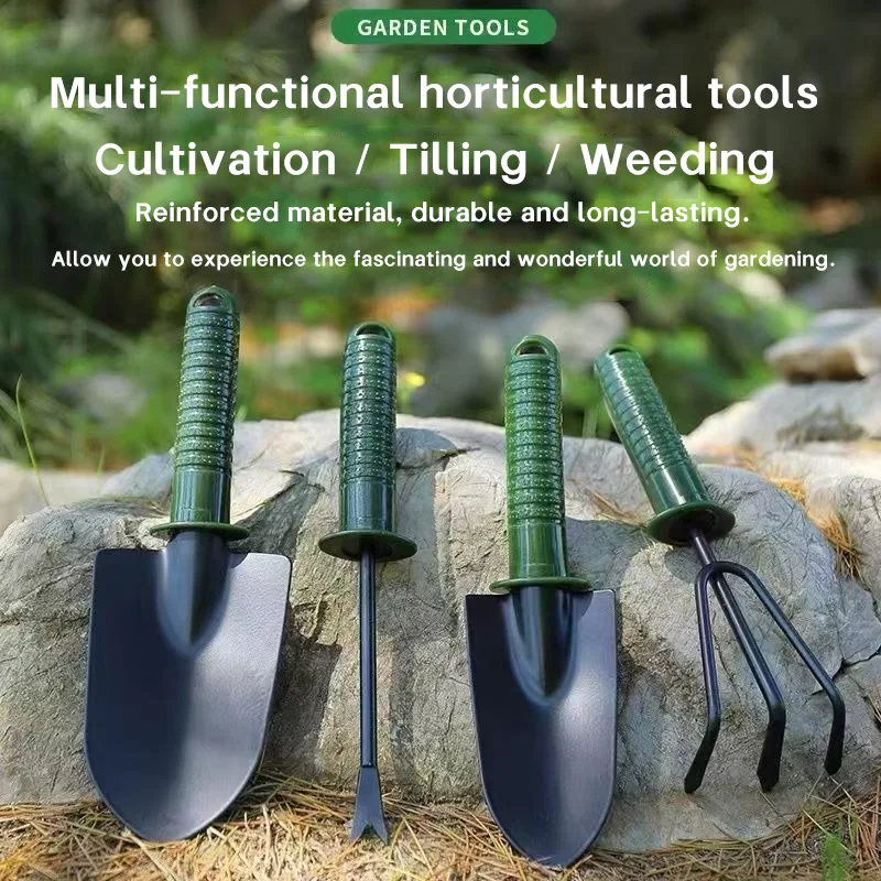 4 - قطعة خضراء - مجموعة أدوات المقبض للحديقة