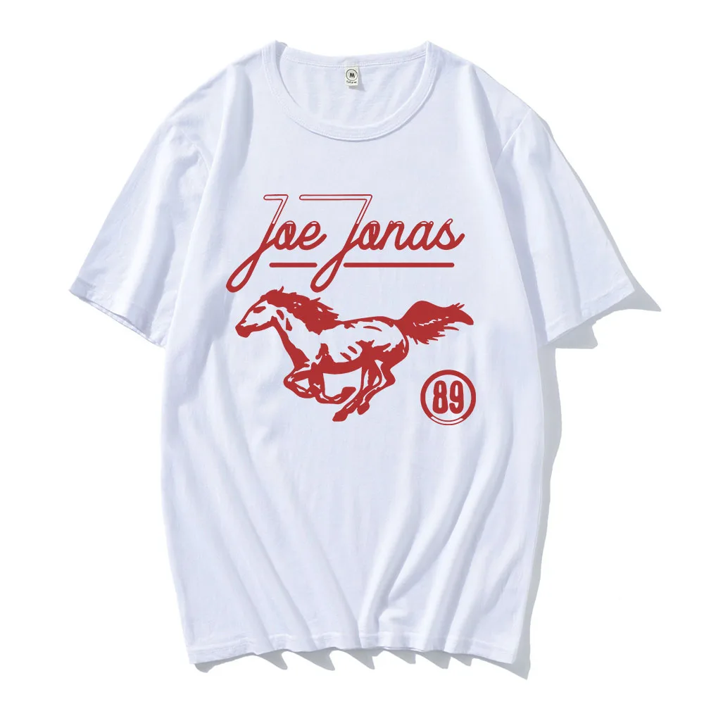 موستانج 89 قارع الأجراس تي شيرت جو جوناس جرافيك طباعة بلايز الصيف قصيرة الأكمام القطن تي شيرت للإناث الجولة الرقبة للجنسين الشارع الشهير #3