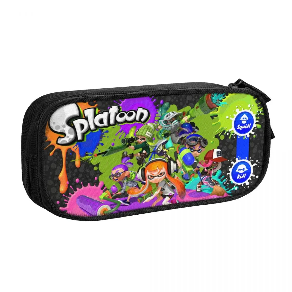 

Anime Game Splatoon Big Capacity Pencil Pen Case Office College School Large Storage Bag Pouch Holder Box Organizer