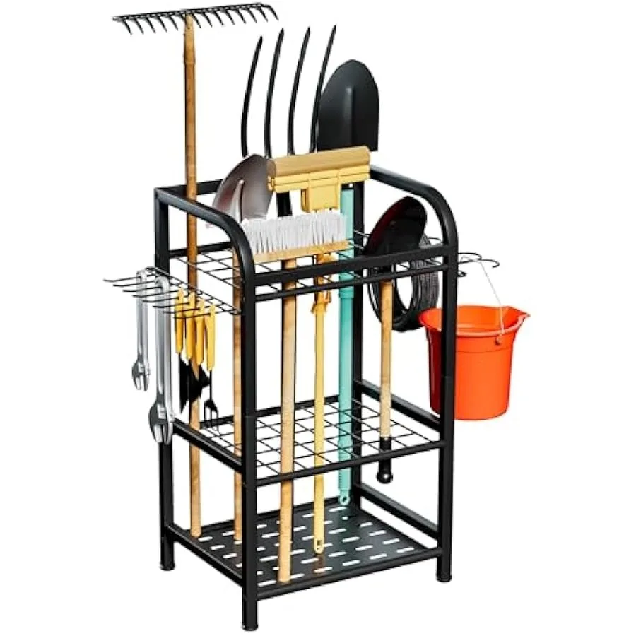 

Garden Tool Organizer Heavy Duty Yard Tool Organizer for Garage Organization Shed Outdoor Garden Tool Storage Holds Up to 47 Lo