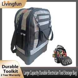 Livingfun New Style Custom logo Large Capacity Durable Tool Bag Backpacks Tool Backpack For Electrician Tool Storage Bag