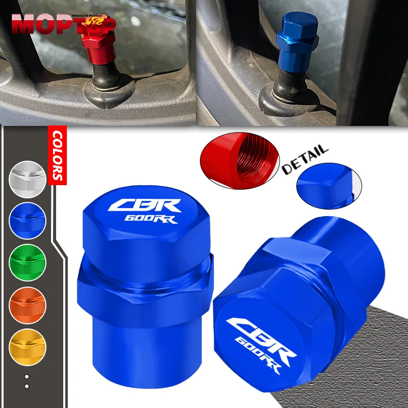 

NEW For Honda CBR600RR CBR1000RR CBR 600RR 1000RR Motorcycle Tire Valve Air Port Stem Cover Caps Plug CNC Aluminum Accessories