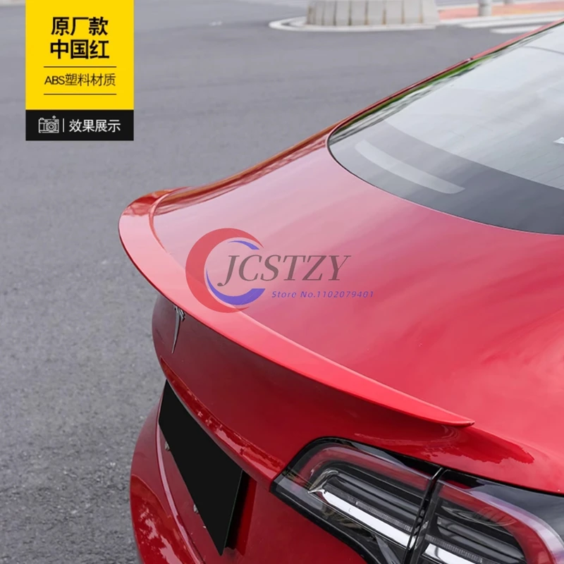 For Tesla Model 3 Performance Spoiler Original Trunk Wing ABS Black Carbon Fiber Tesla Model 3 2017-2023 Accessories