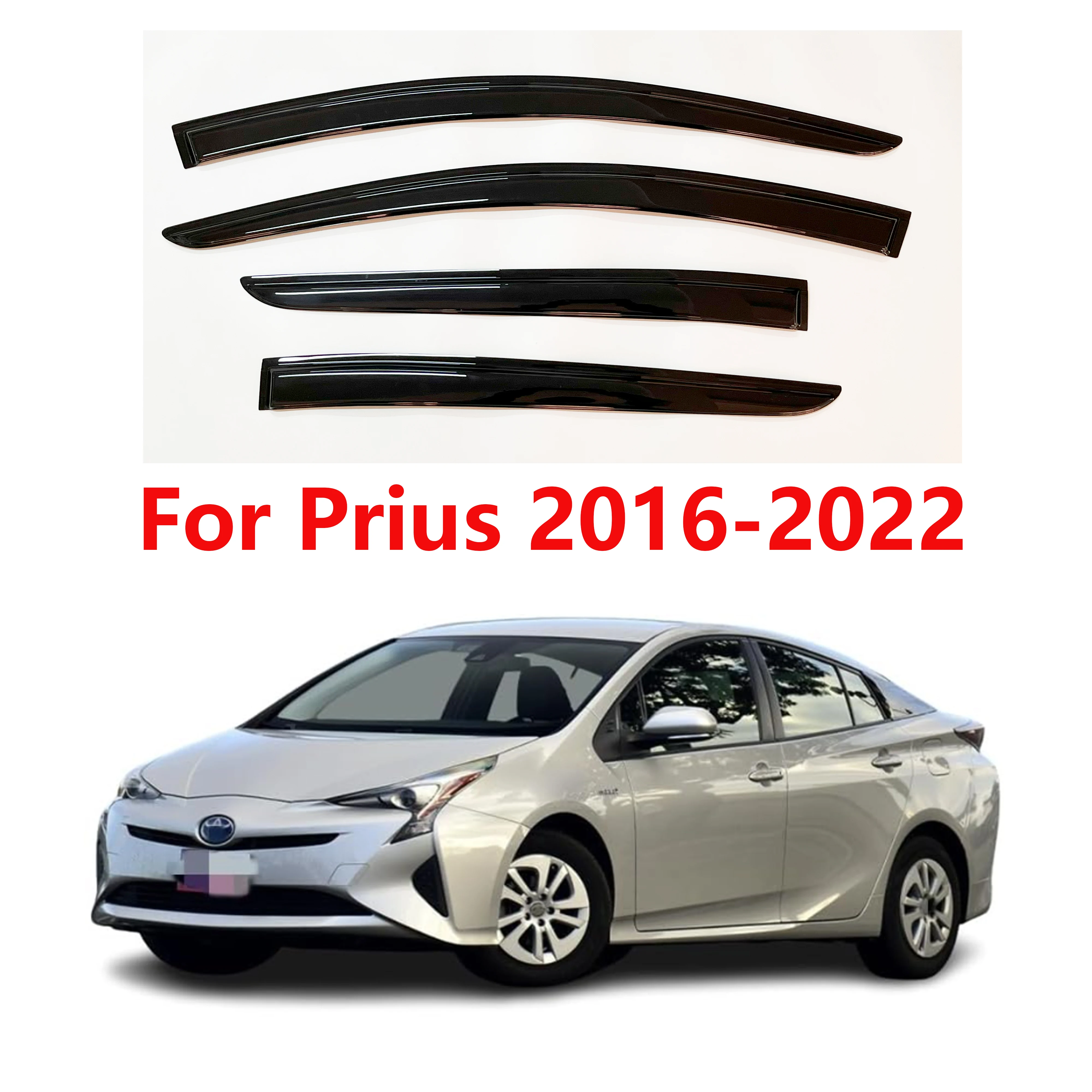 

4 pcs of the latest model car window sunshade for Prius 2016-2022, window visor rain guards window visors window rain guards