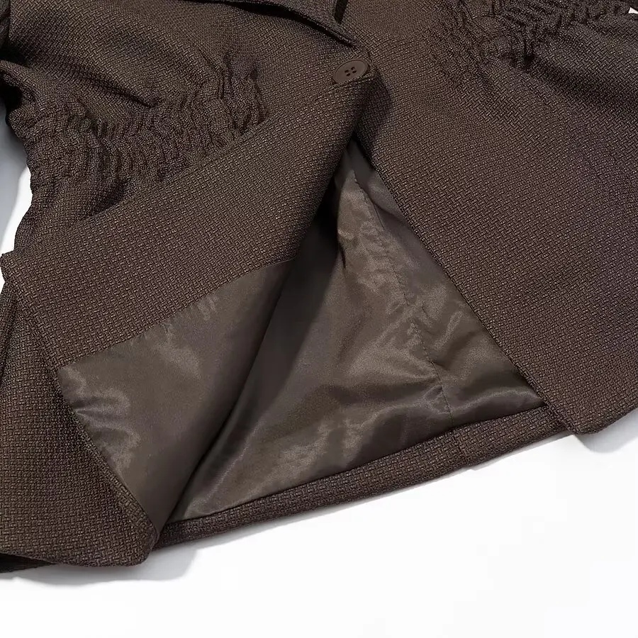 เสื้อแจ็คเก็ตแฟชั่นผู้หญิง DiYiG รุ่นใหม่ประจำฤดูหนาวปี 2025 สีพื้น ปกเสื้อแบบปกเชิ้ต ดีไซน์เก๋ เอวยืดหยุ่น แขนยาว เสื้อคลุมตัวนอกสำหรับผู้หญิง