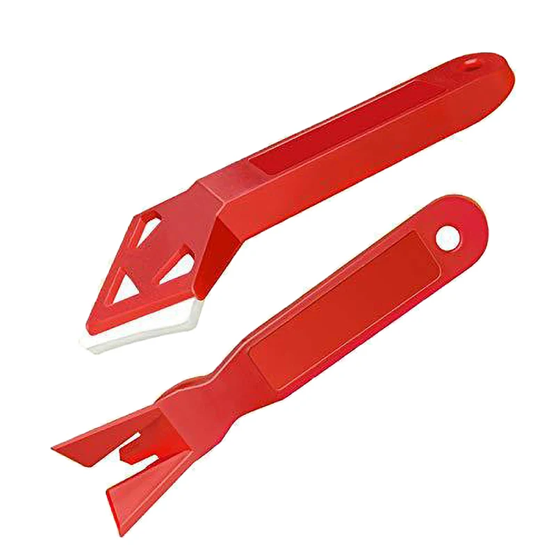 2 Pcs Window Door Silicone Glass Cement Scraper Tool Caulking Finishing Sealant Grout Remover Silicone Spatula Tool