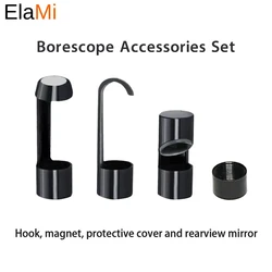 Borescope Set Accessories, Hook Magnet Side View Mirror Protective Cap for 5.5mm 8mm Lens Endoscope Camera with Screw Thread