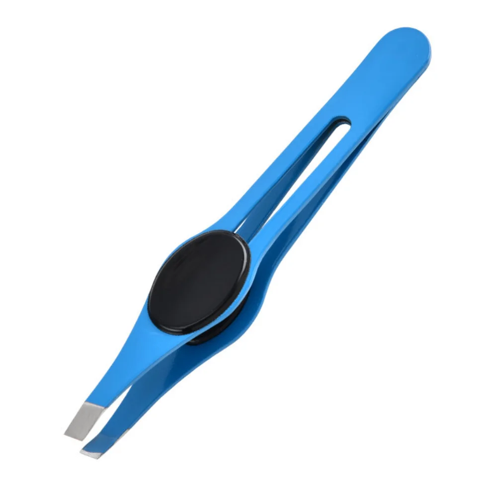 Profesjonalne, skośne pęsety do brwi ze stali nierdzewnej do precyzyjnego usuwania drobnych włosków, narzędzie do makijażu i precyzyjnego modelowania brwi.