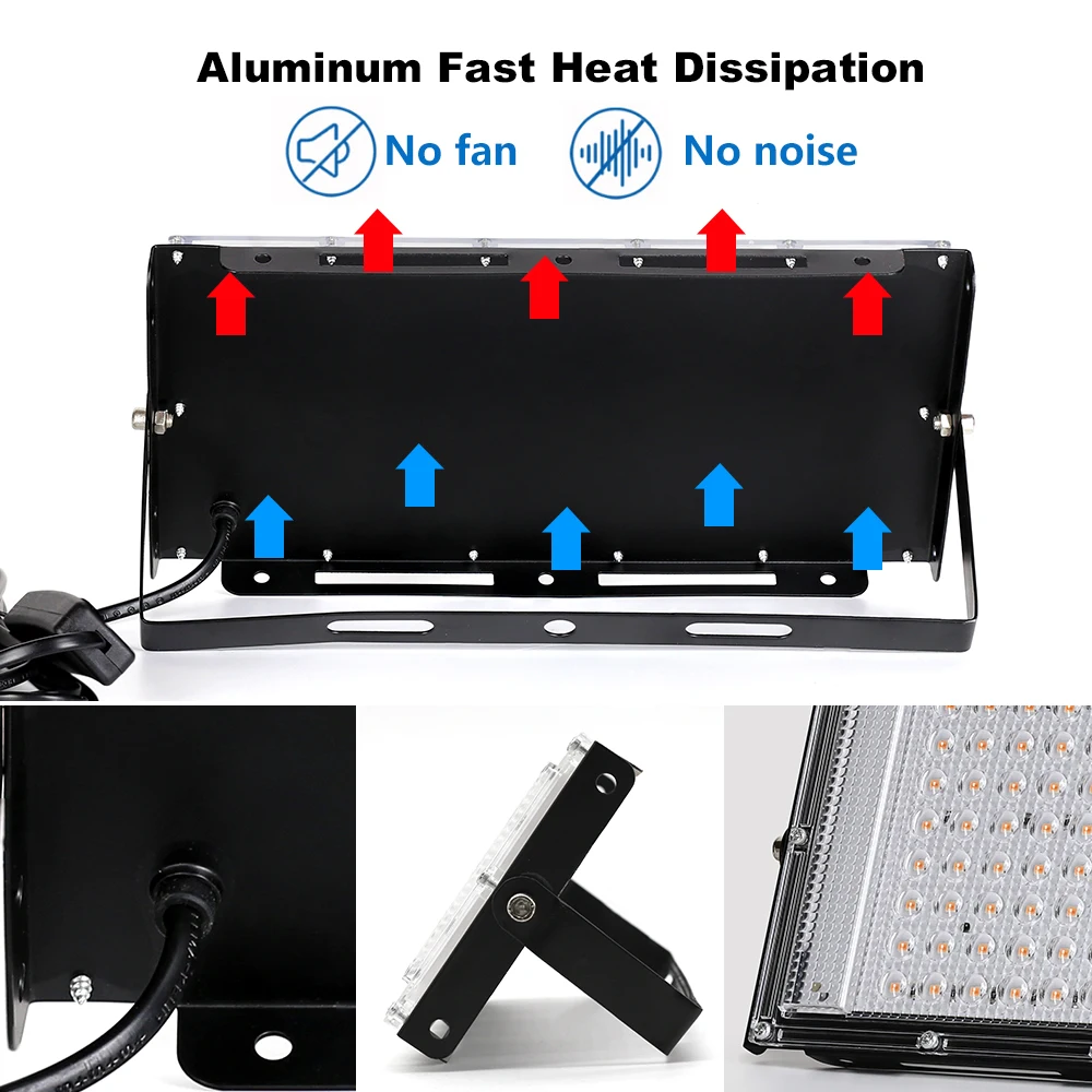 LED تنمو الضوء الأرجواني ضوء النبات مصباح LED الكاشف للنباتات USB 5 فولت IP65 مقاوم للماء الطيف الكامل المائية أدوات مساعدة
