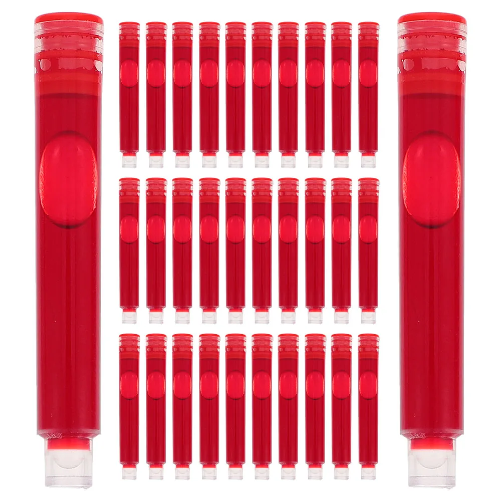 

50pcs Steel Pen Ink Cartridges Fountain Pen Refills Smooth Writing Office School Supplies Black Ink Multi-Use Pack For