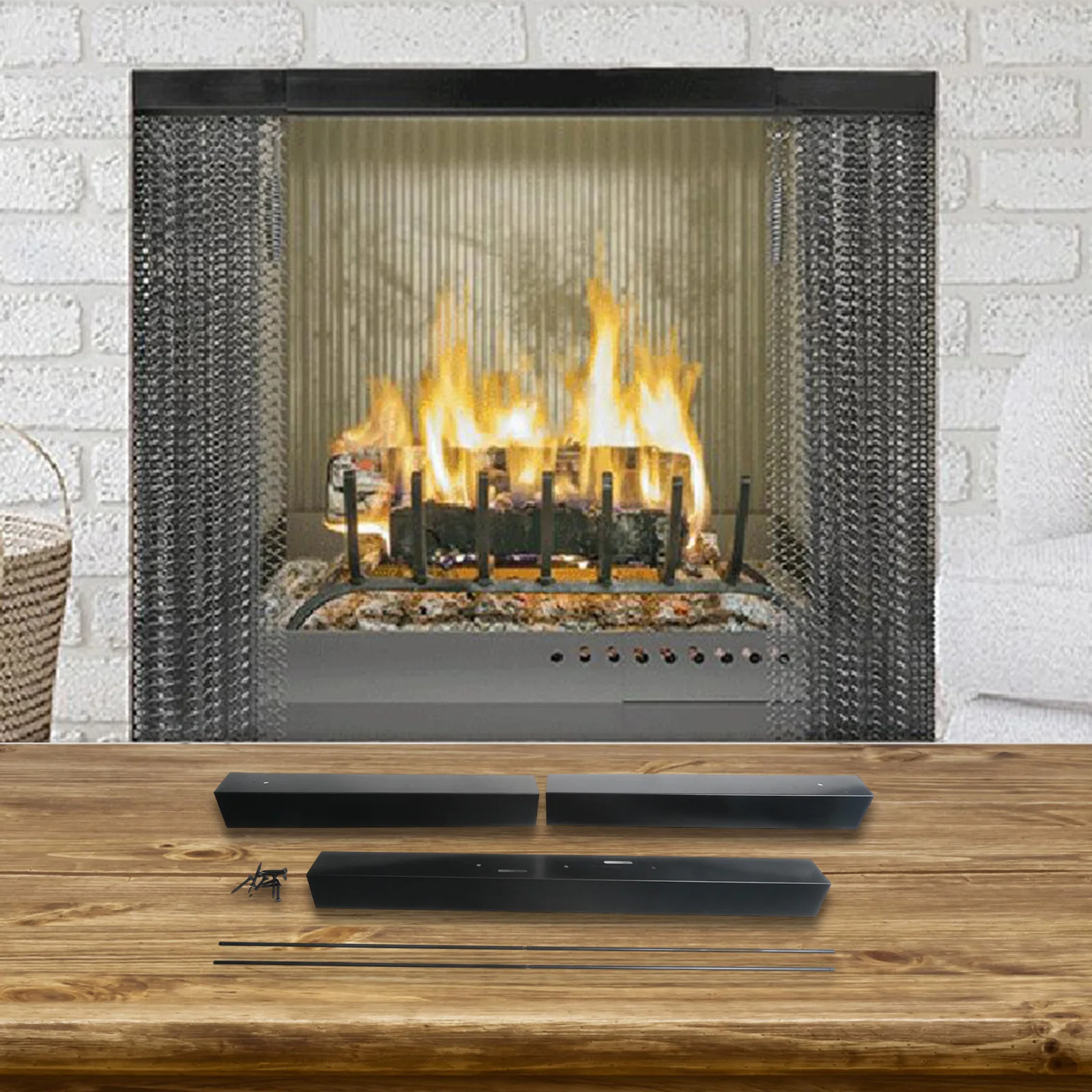 

Черная яркость вашего монитора Карниз Открытие камина Модернизированный дизайн процесса сварки Высококачественная сталь