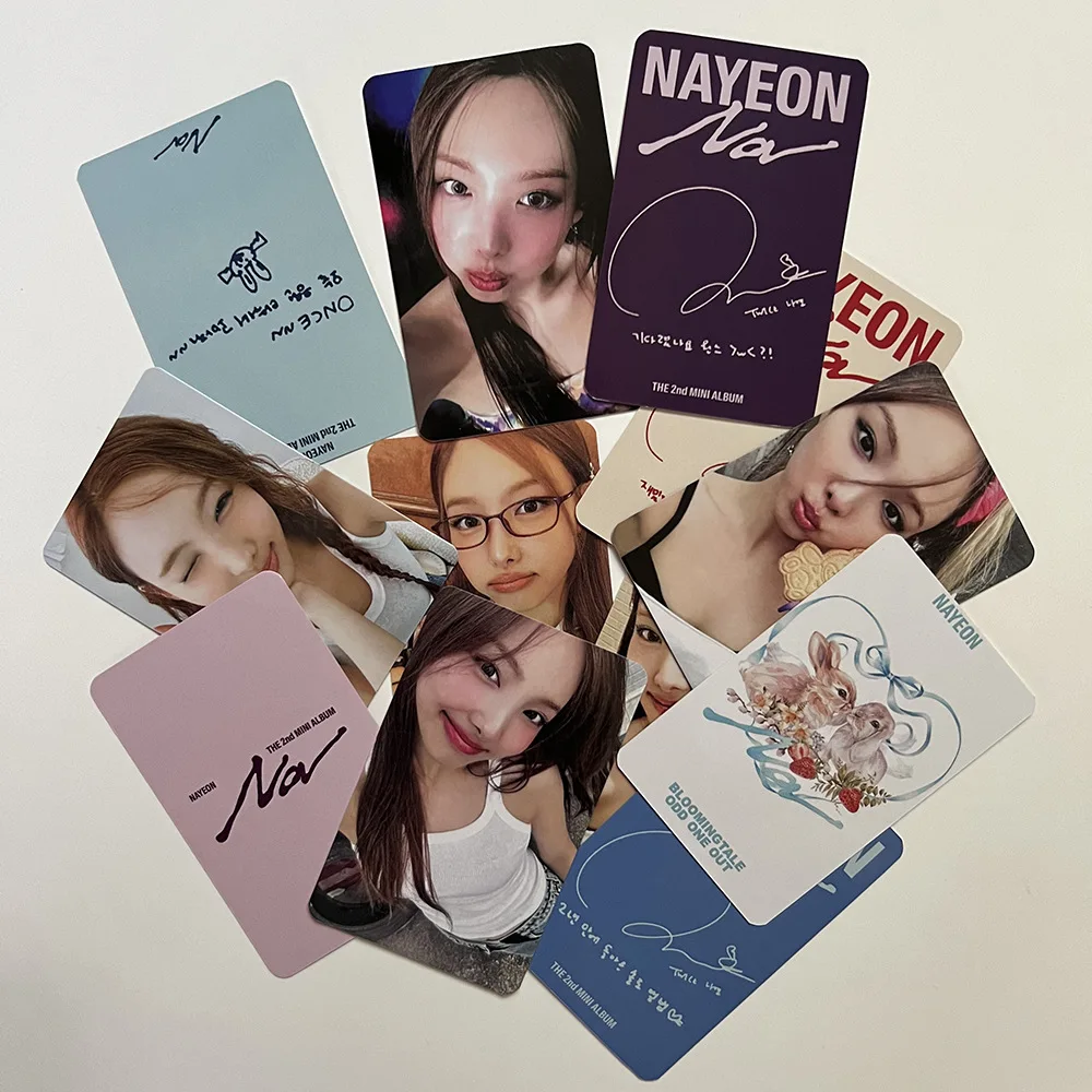 Imagem -03 - Kpop Idol Nayeon Lomo Photocards Cartões Abcd Cartão Fotográfico Cartão Postal para Fãs Coleção Pcs por Conjunto