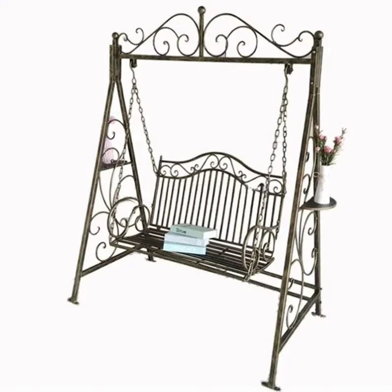 Outdoor Garden Swings Courtyard Garden Terrace Hanging Chair Double Triple Swing Chair Rocking Bed
