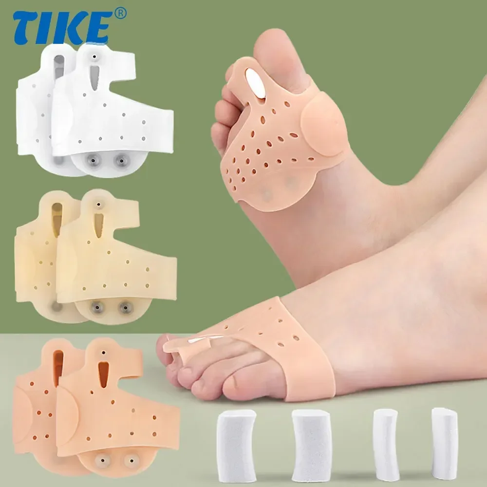 1 Pair Toe Separators Metatarsal Pads Silicone Forefoot Cushions for Mortons Neuroma, Blisters, Forefoot Pain, Diabetic Feet