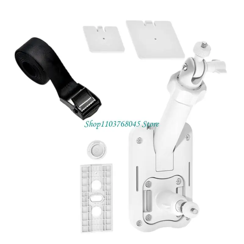 R53F Adjustable Security Camera Mount Set with Band Installation, Mount Plates and Holder Arm for Home Monitoring Areas