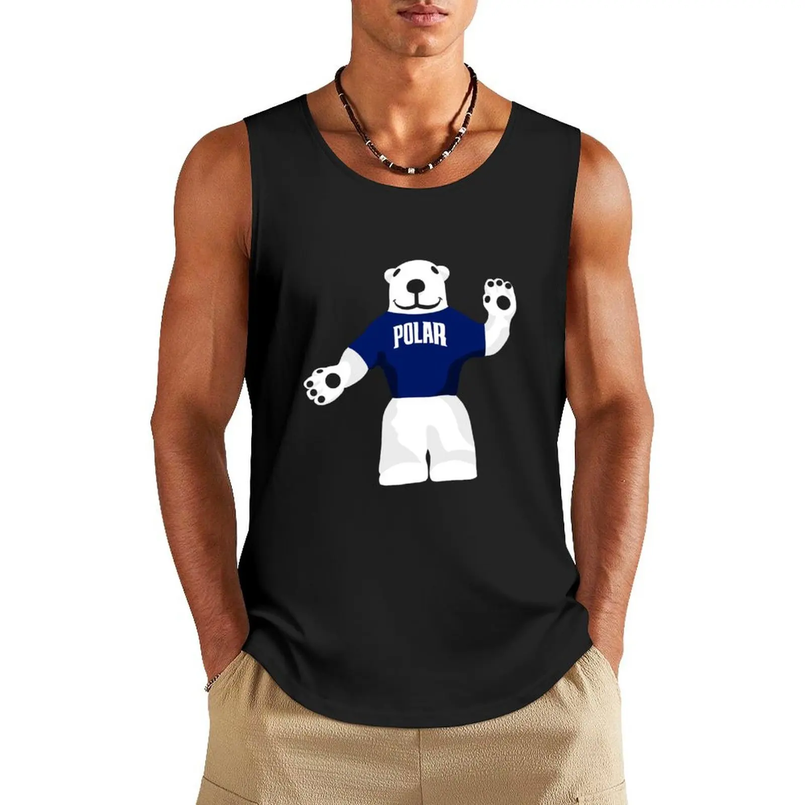 

polar bear Tank Top Men's gym Gym wear men clothing Man sleeveless shirt