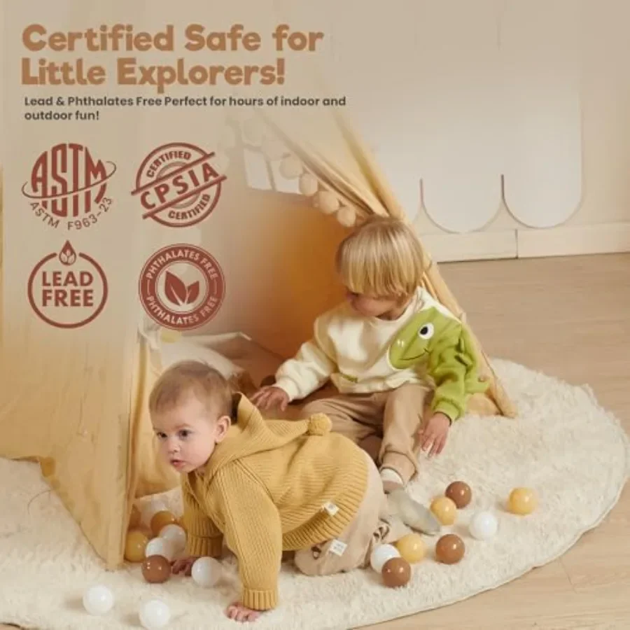 Ball Pit Balls 100 bolas de color del desierto 5,5 cm bolas de plástico suaves sin BPA para parque infantil de bebé y casa de rebote a prueba de golpes
