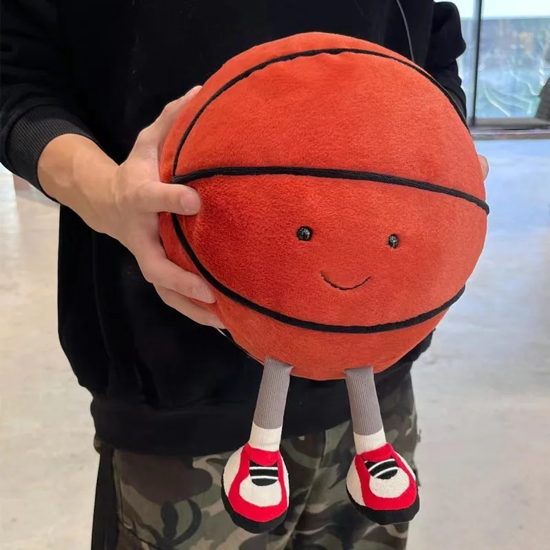 28cm Fun Sports Plush Toy Basketball Doll Bedroom Decorations Billiards Black Eight Football Baby Doll Pet Toy