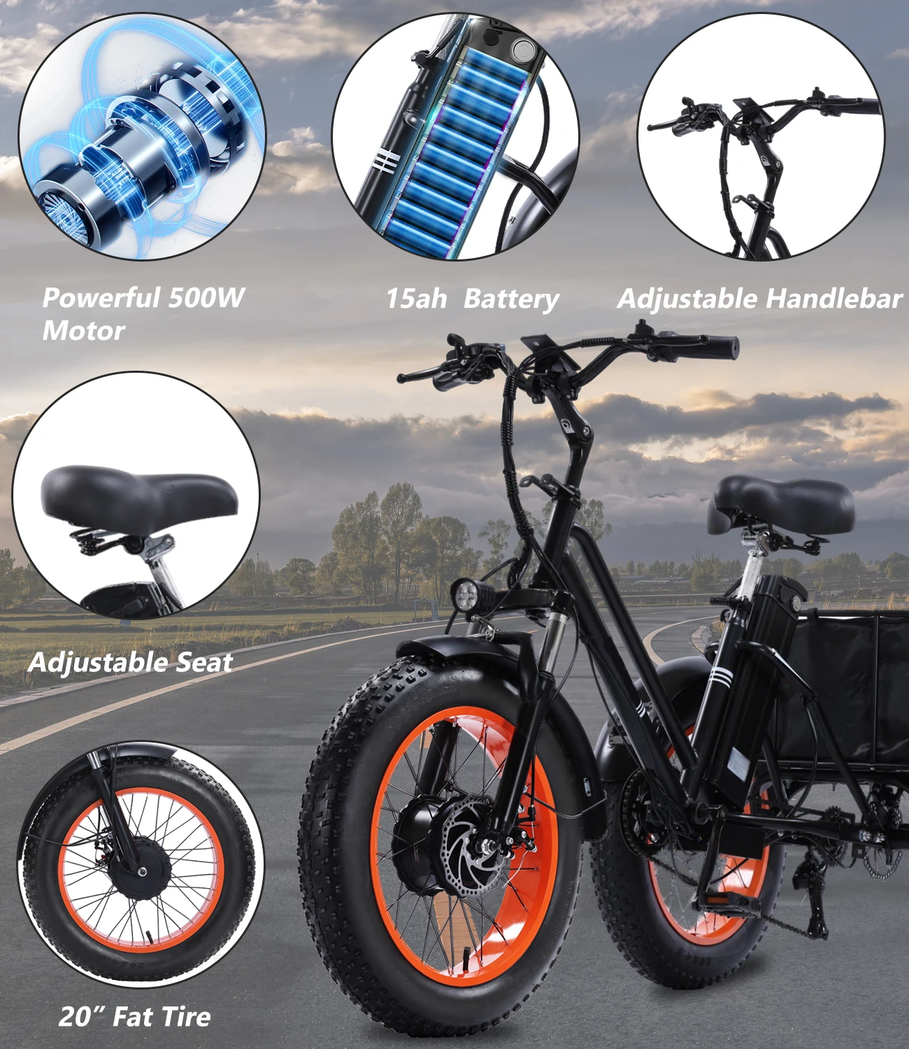 

Electric Tricycle for Adults Brushless Motor Folding Trike Ebike Folding E-Tricycle with Large Basket and Lithium Battery