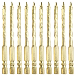 10PCS 6/8mm Cross Hex Tile Drill Bits Set For Glass Ceramic Concrete Brick Hole Opener Carpenter Tool Triangle Bit